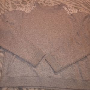 Crochet Shoulder Sweatshirt